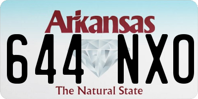 AR license plate 644NXO