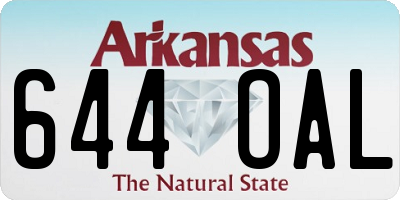 AR license plate 644OAL