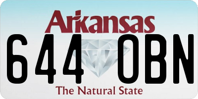 AR license plate 644OBN