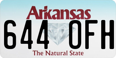 AR license plate 644OFH