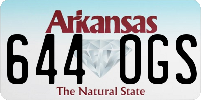 AR license plate 644OGS