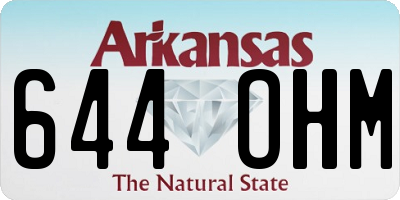 AR license plate 644OHM
