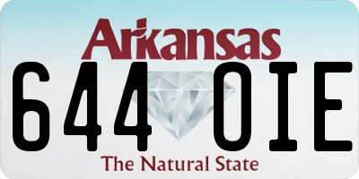 AR license plate 644OIE