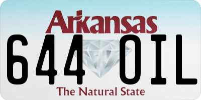 AR license plate 644OIL