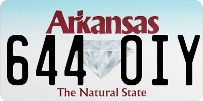 AR license plate 644OIY