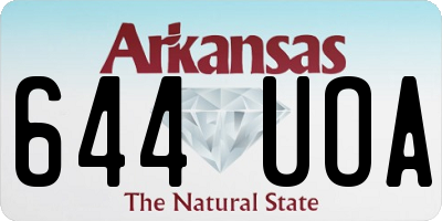 AR license plate 644UOA