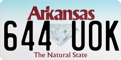 AR license plate 644UOK