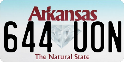 AR license plate 644UON
