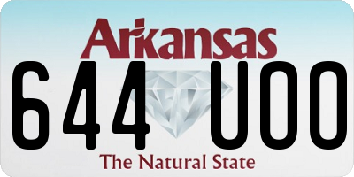 AR license plate 644UOO