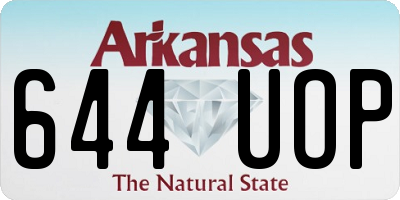 AR license plate 644UOP