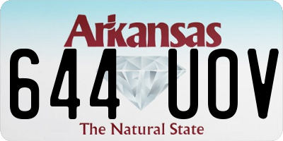 AR license plate 644UOV