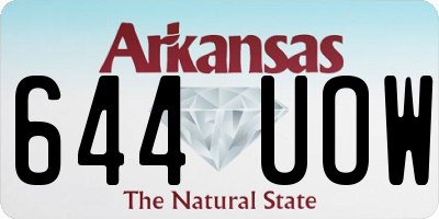 AR license plate 644UOW