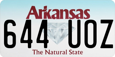 AR license plate 644UOZ
