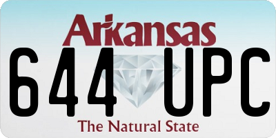 AR license plate 644UPC