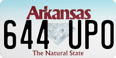 AR license plate 644UPO