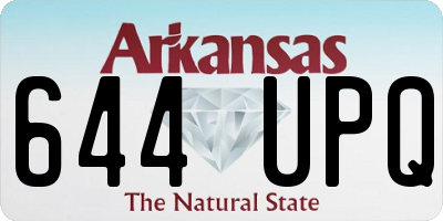 AR license plate 644UPQ