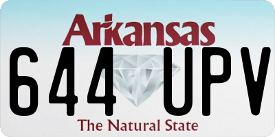 AR license plate 644UPV