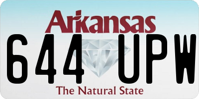 AR license plate 644UPW