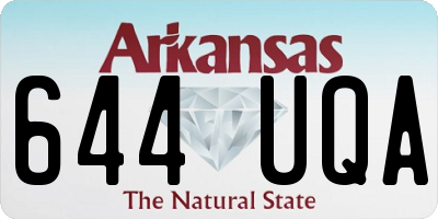 AR license plate 644UQA