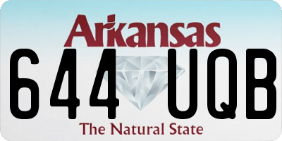 AR license plate 644UQB