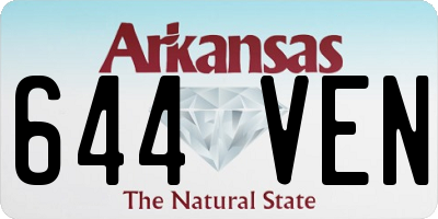 AR license plate 644VEN