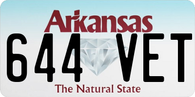 AR license plate 644VET