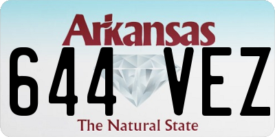 AR license plate 644VEZ