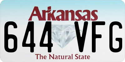 AR license plate 644VFG