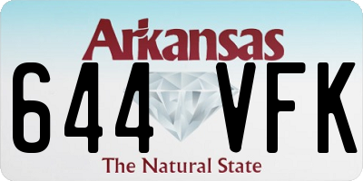 AR license plate 644VFK