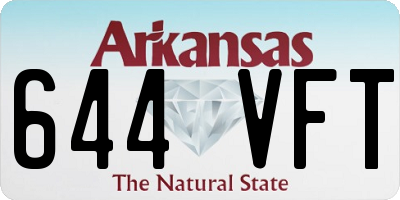 AR license plate 644VFT