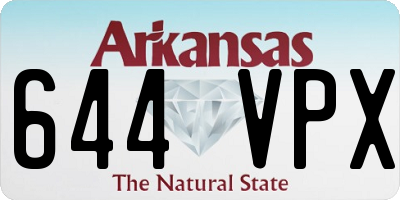 AR license plate 644VPX
