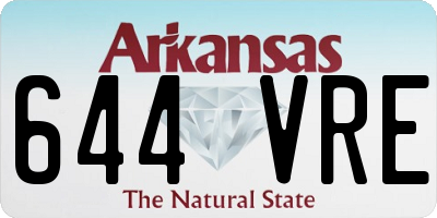 AR license plate 644VRE