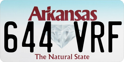 AR license plate 644VRF