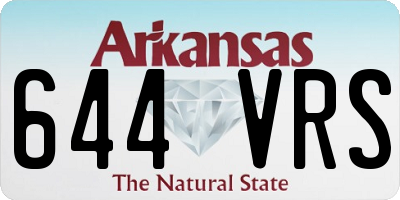 AR license plate 644VRS