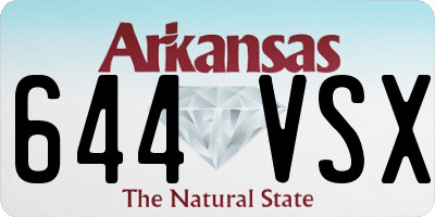 AR license plate 644VSX