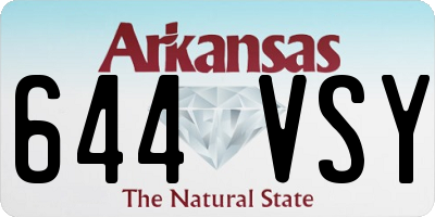 AR license plate 644VSY