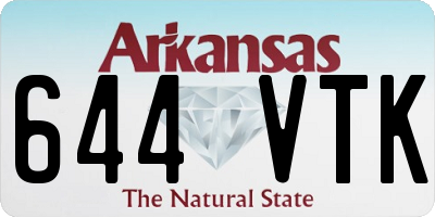 AR license plate 644VTK