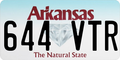 AR license plate 644VTR