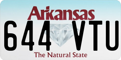 AR license plate 644VTU