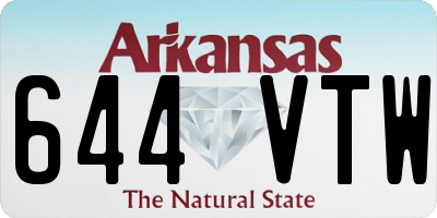 AR license plate 644VTW