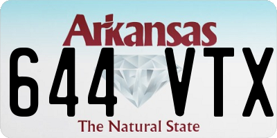 AR license plate 644VTX