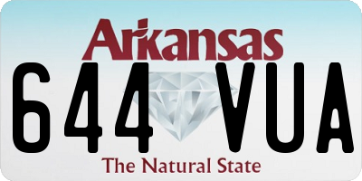 AR license plate 644VUA