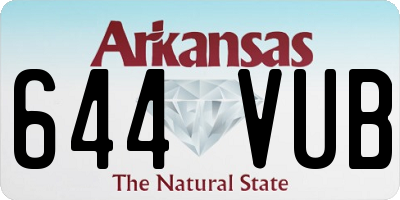 AR license plate 644VUB