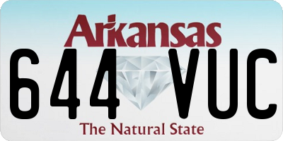 AR license plate 644VUC