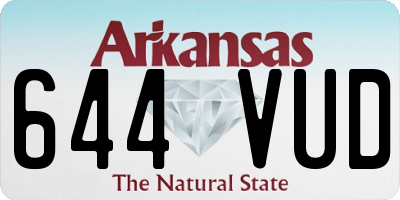 AR license plate 644VUD