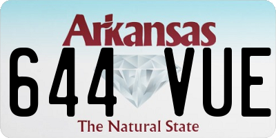 AR license plate 644VUE