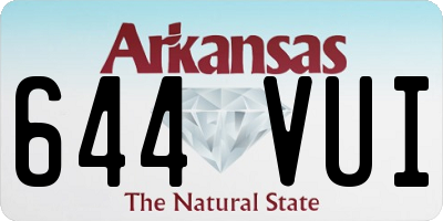 AR license plate 644VUI