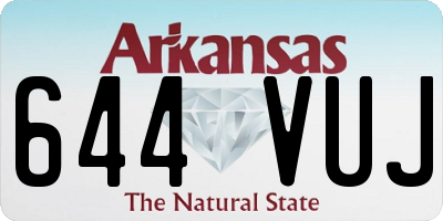 AR license plate 644VUJ