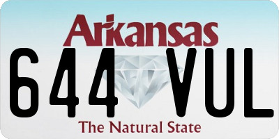 AR license plate 644VUL