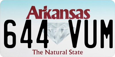 AR license plate 644VUM